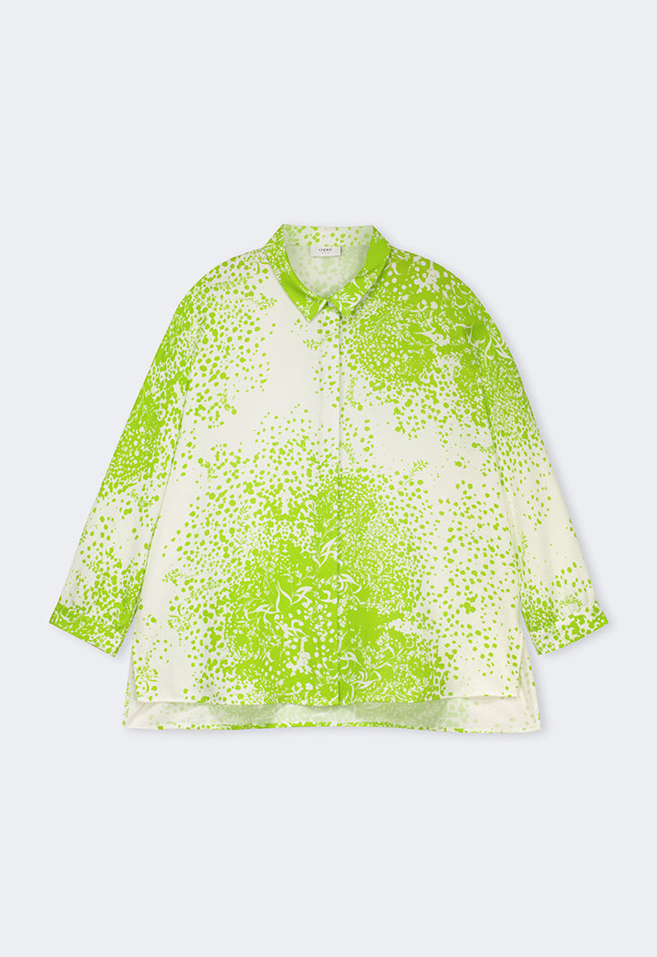 Choice Long Kimono Sleeves Linen Shirt Multi Color