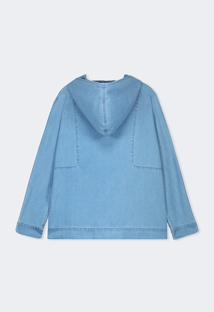 Choice Zip-Up Relaxed Fit Jacket Light Blue