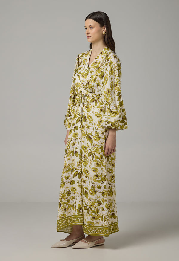 Choice Floral Printed Maxi Dress Multi Color