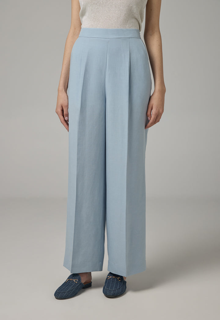 Choice Basic Wide Leg Trousers Blue