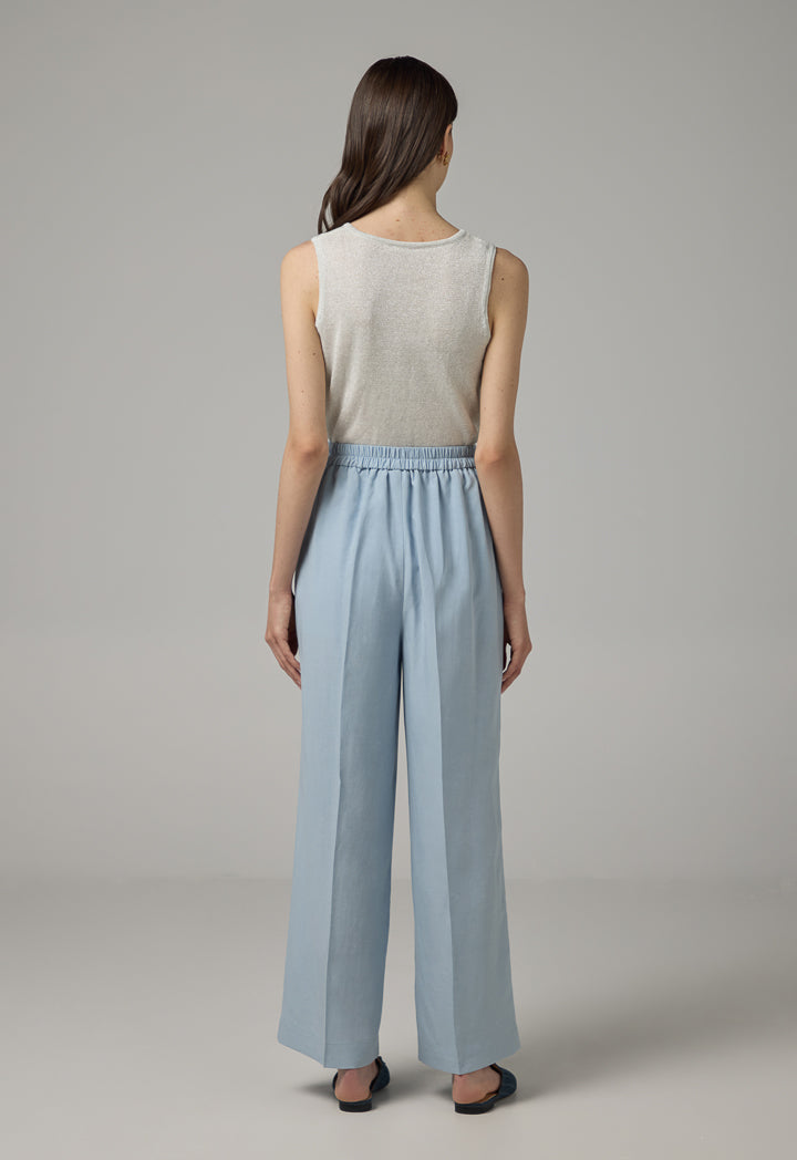 Choice Basic Wide Leg Trousers Blue