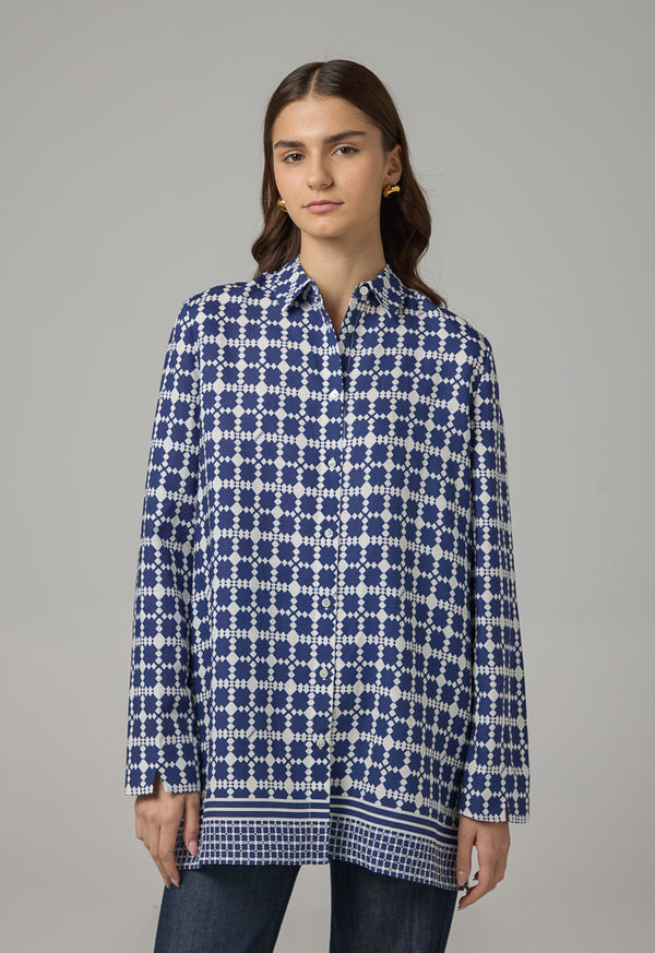 Choice Geometrical Print Shirt Multi Color