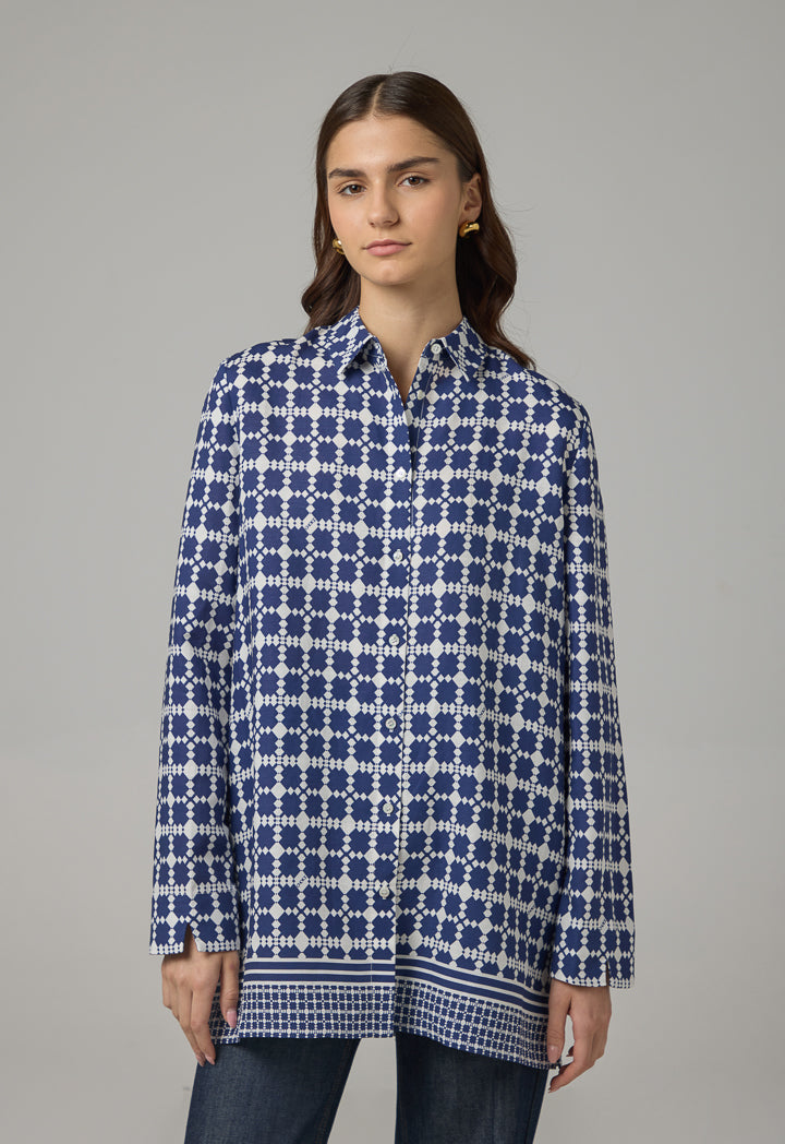 Choice Geometrical Print Shirt Multi Color