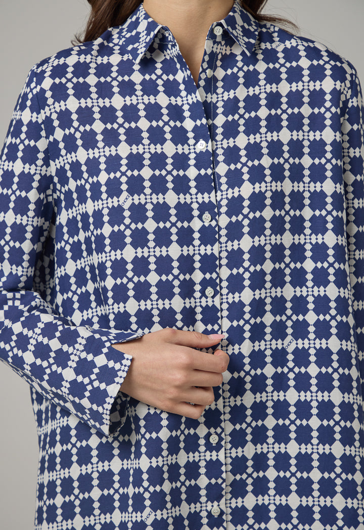 Choice Geometrical Print Shirt Multi Color