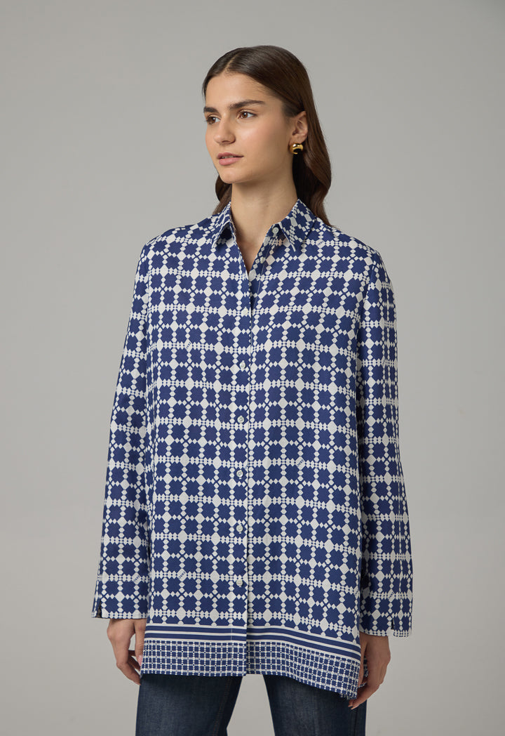 Choice Geometrical Print Shirt Multi Color