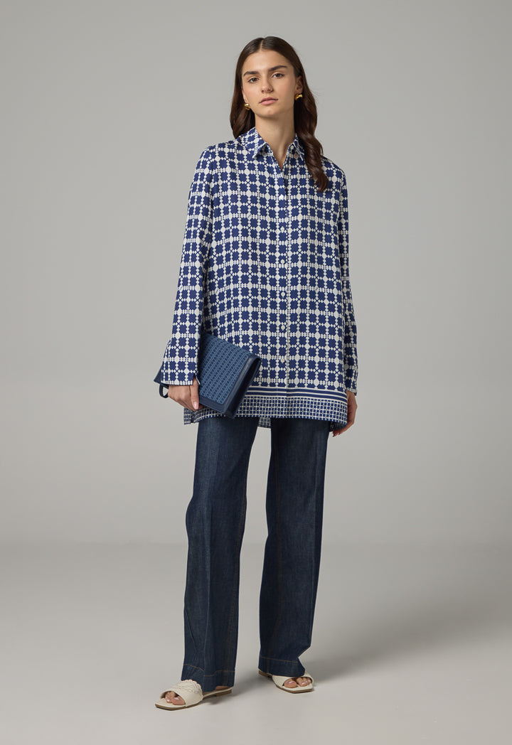 Choice Geometrical Print Shirt Multi Color