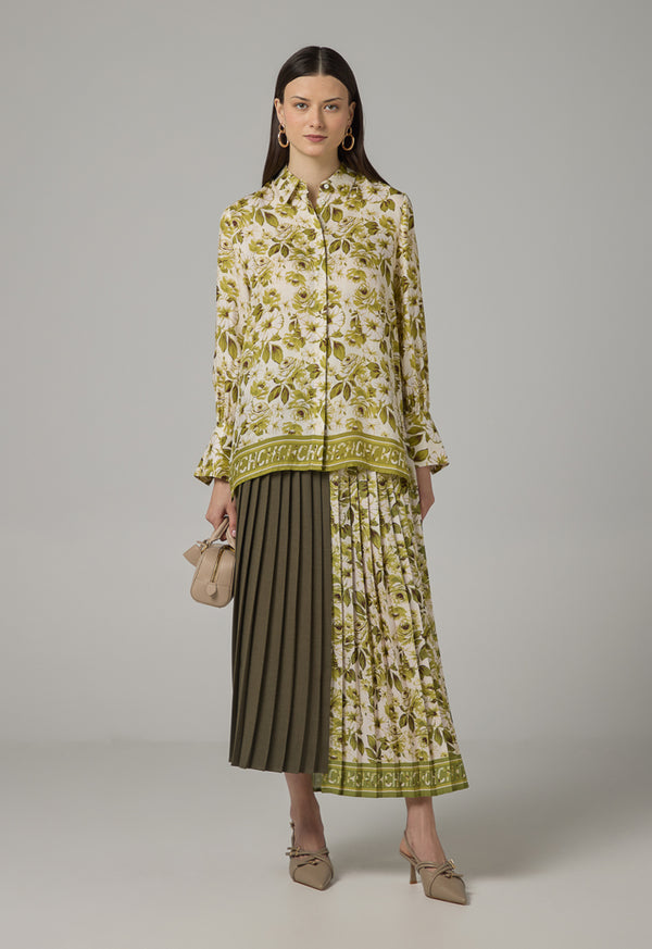 Choice Floral Printed Long Sleeve Shirt  Multi Color