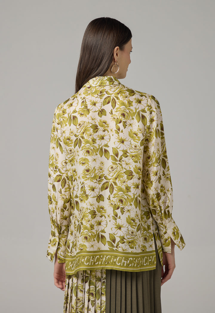 Choice Floral Printed Long Sleeve Shirt  Multi Color