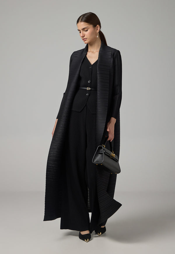 Choice Long Sleeve Solid Maxi Abaya Black