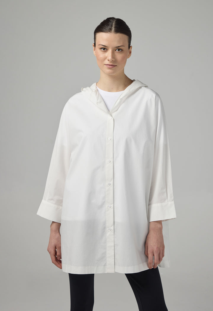 Choice Solid Long Sleeve Monogram Light Jacket  Off White