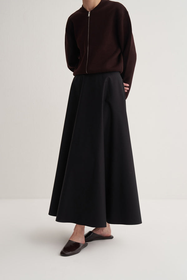 Kk Design Cotton Flounce Skirt Black