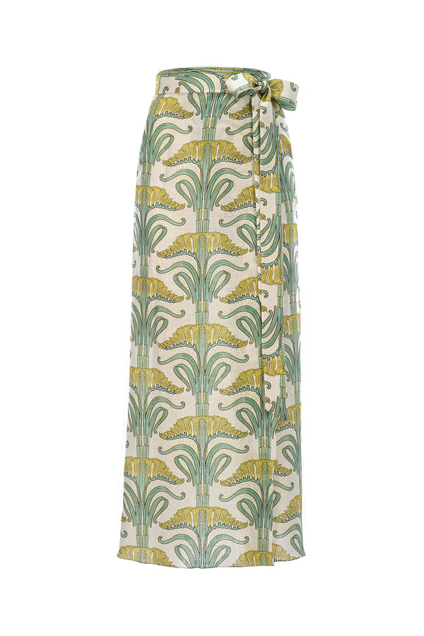 Maison La Plage Marie Printed Wrap Skirt Multi Color