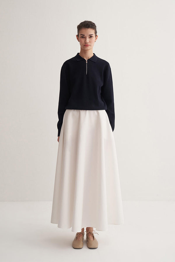 Kk Design Cotton Flounce Skirt Ecru