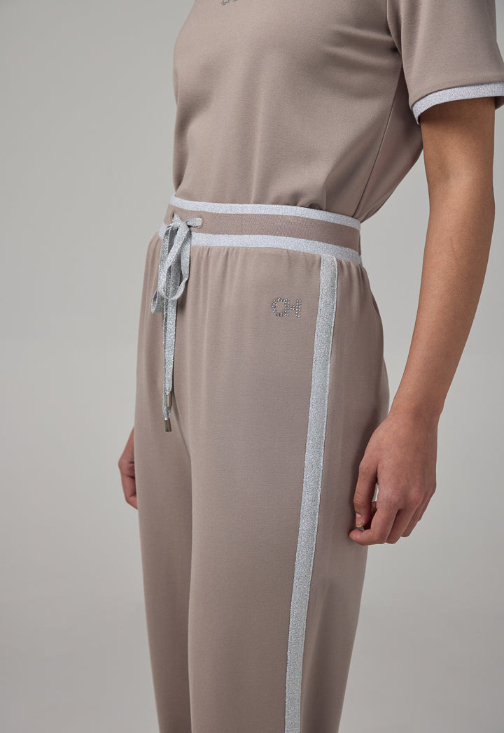 Choice Contrast Straight Cut Trousers Vison