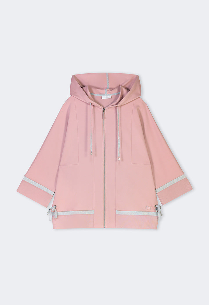 Choice Long Sleeves Kimono Jacket Pink