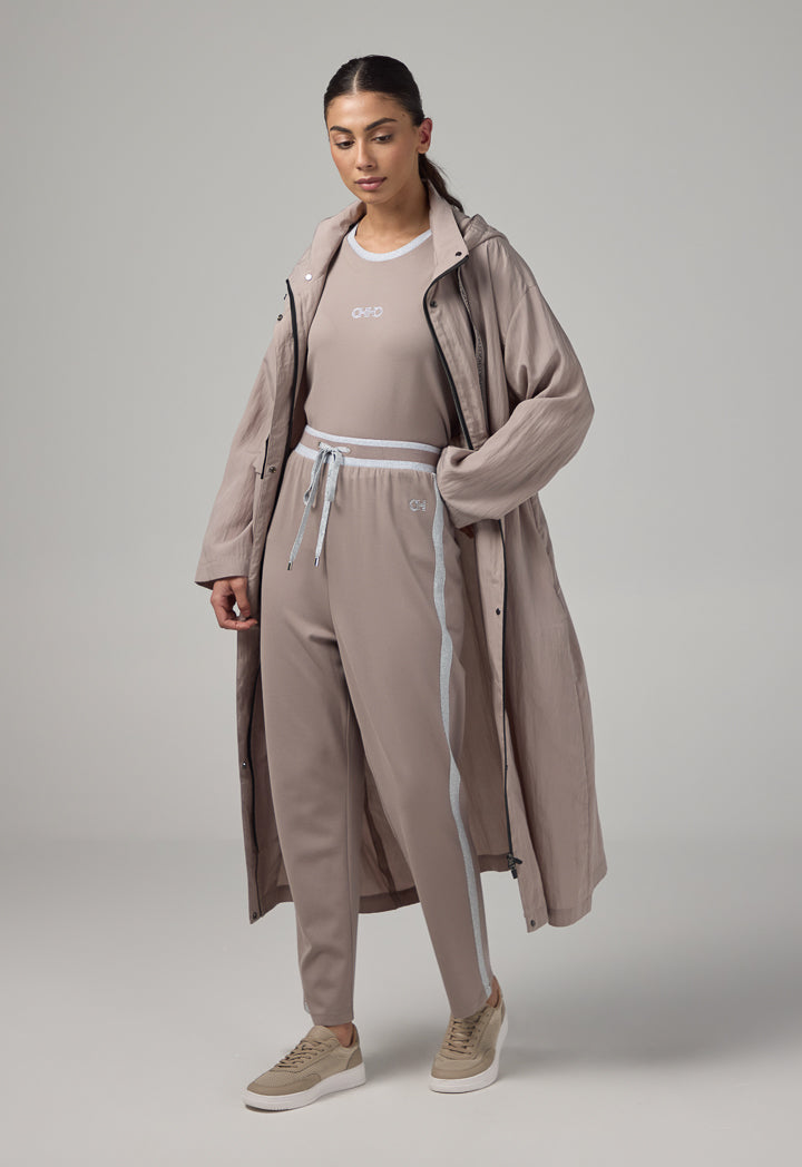 Choice Contrast Straight Cut Trousers Vison