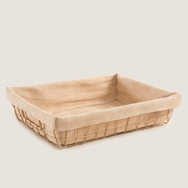 Chakra Wallpino Rectangular Metal Organizer Natural