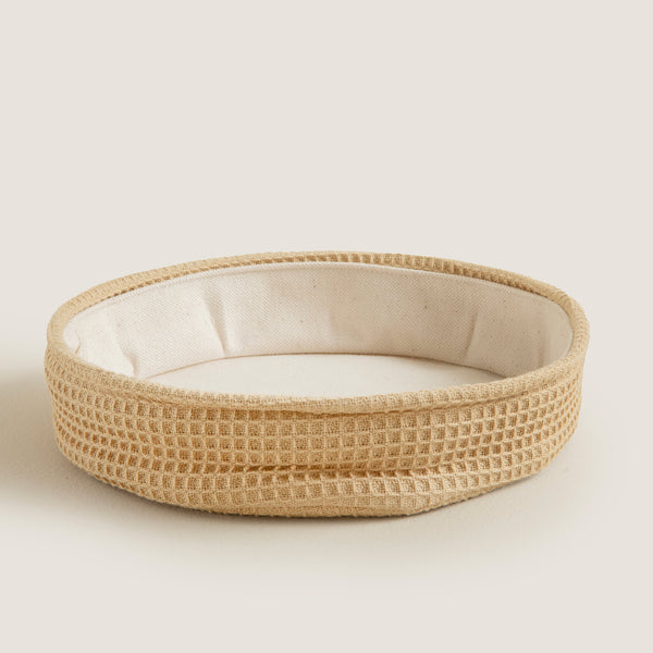 Chakra Salina Waffle Round Organizer 21 Cm Natural