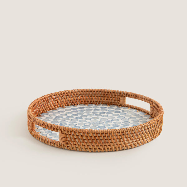 Chakra Hanoi Decorative Tray 31 Cm White