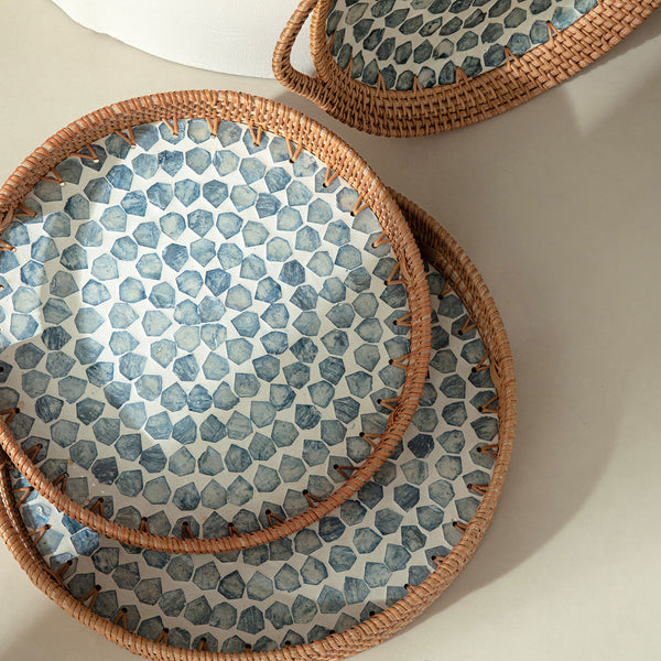 Chakra Hanoi Decorative Tray 31 Cm White