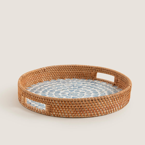 Chakra Hanoi Decorative Tray 37 Cm White