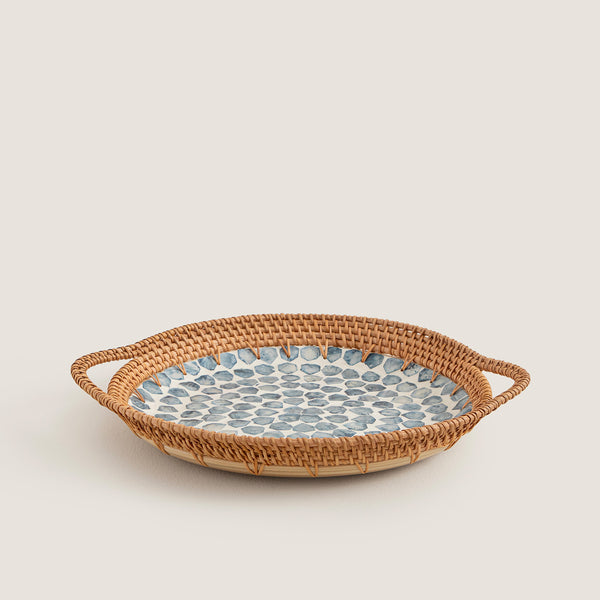 Chakra Hanoi Capiz Decorative Bowl 35 Cm White