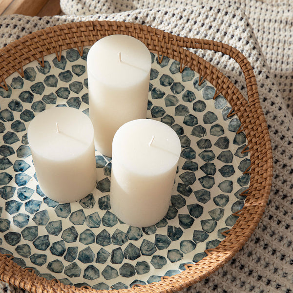 Chakra Hanoi Capiz Decorative Bowl 35 Cm White