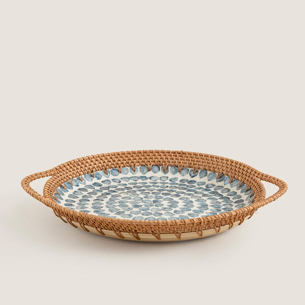 Chakra Hanoi Capiz Decorative Bowl 40 Cm White