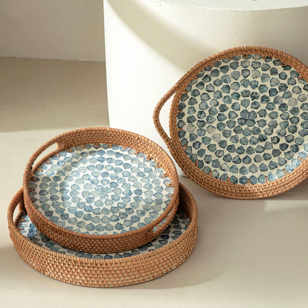 Chakra Hanoi Capiz Decorative Bowl 40 Cm White