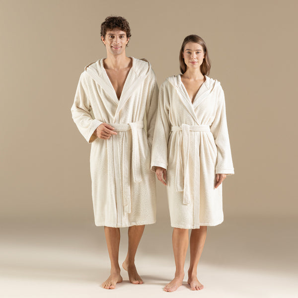 Chakra Lydia Unisex Bathrobe Natural