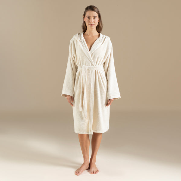 Chakra Lydia Unisex Bathrobe Natural