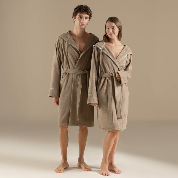 Chakra Ferme Unisex Bathrobe Khaki