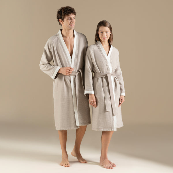 Chakra Adelina Unisex Bathrobe Natural
