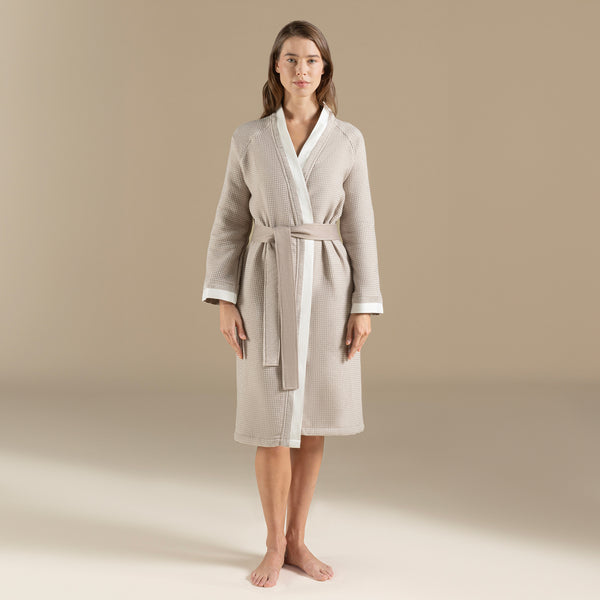 Chakra Adelina Unisex Bathrobe Natural