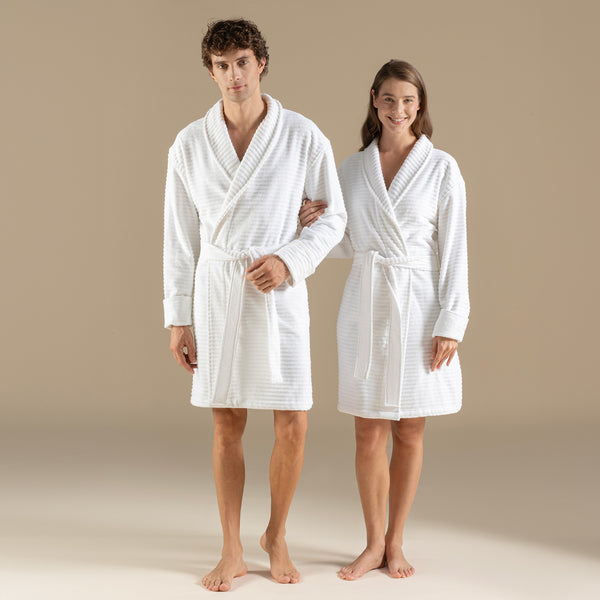 Chakra Hera Unisex Bathrobe White