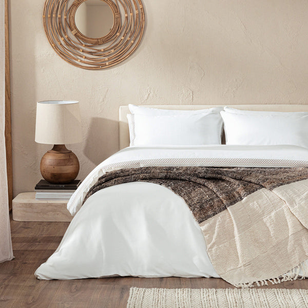 Chakra Mardille Bedding Set Dbl Ecru