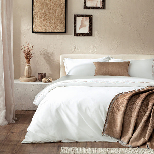 Chakra Albas Bedding Set Kng Ecru