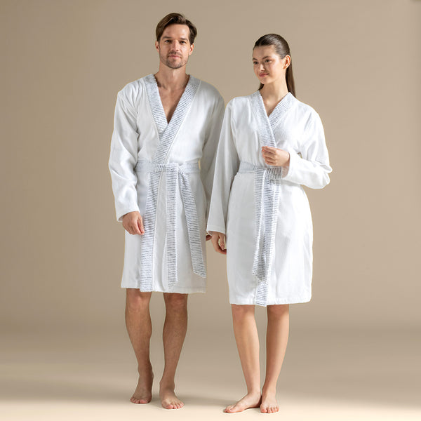 Chakra Rudder Unisex Bathrobe White