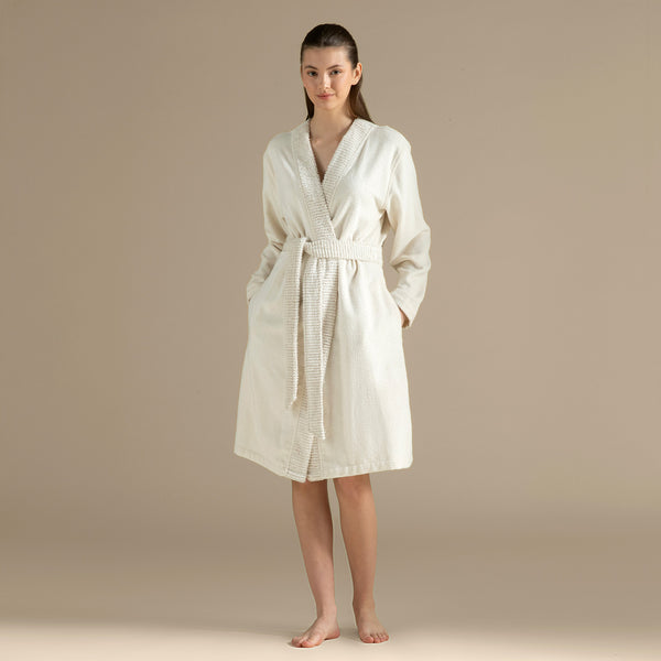 Chakra Soire Unisex Bathrobe Natural
