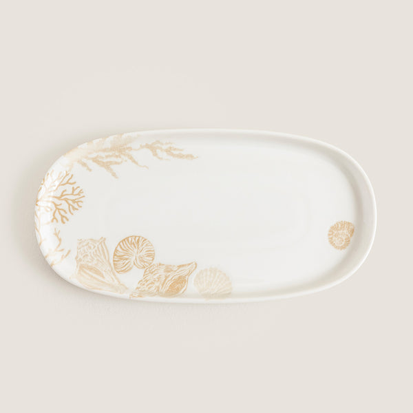 Chakra Mely Oval Serving Plate 25 Cm Transparent