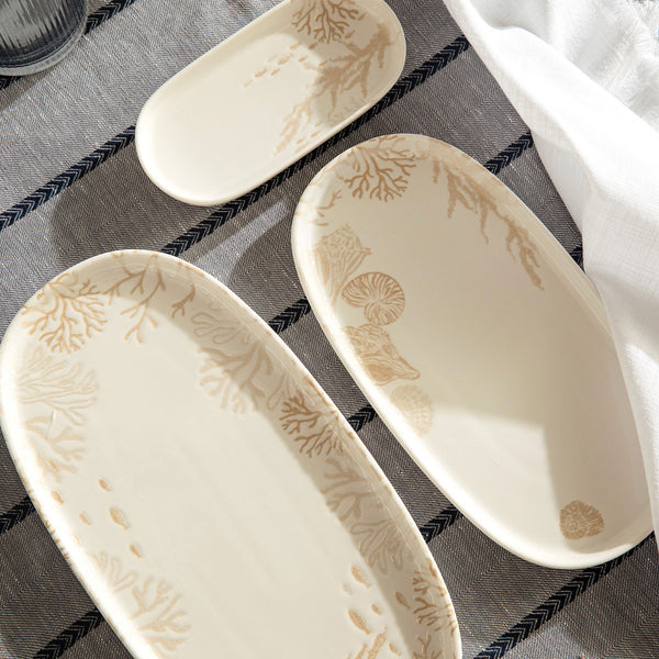 Chakra Mely Oval Serving Plate 25 Cm Transparent