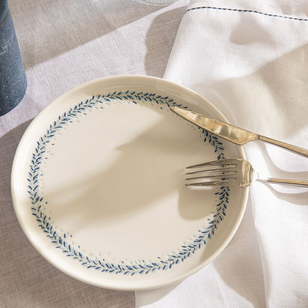 Chakra Pelion Dessert Plate 20 Cm Blue - White