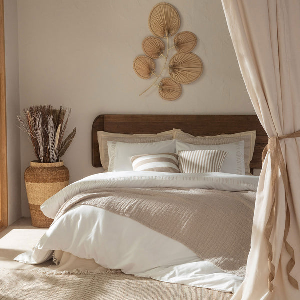 Chakra Perla Duvet Cover Set Dbl Ecru