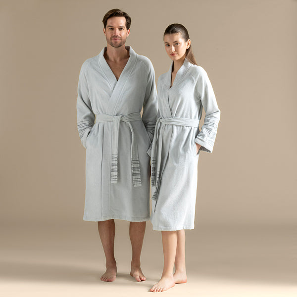Chakra Derin Bamboo Unisex Bathrobe Blue