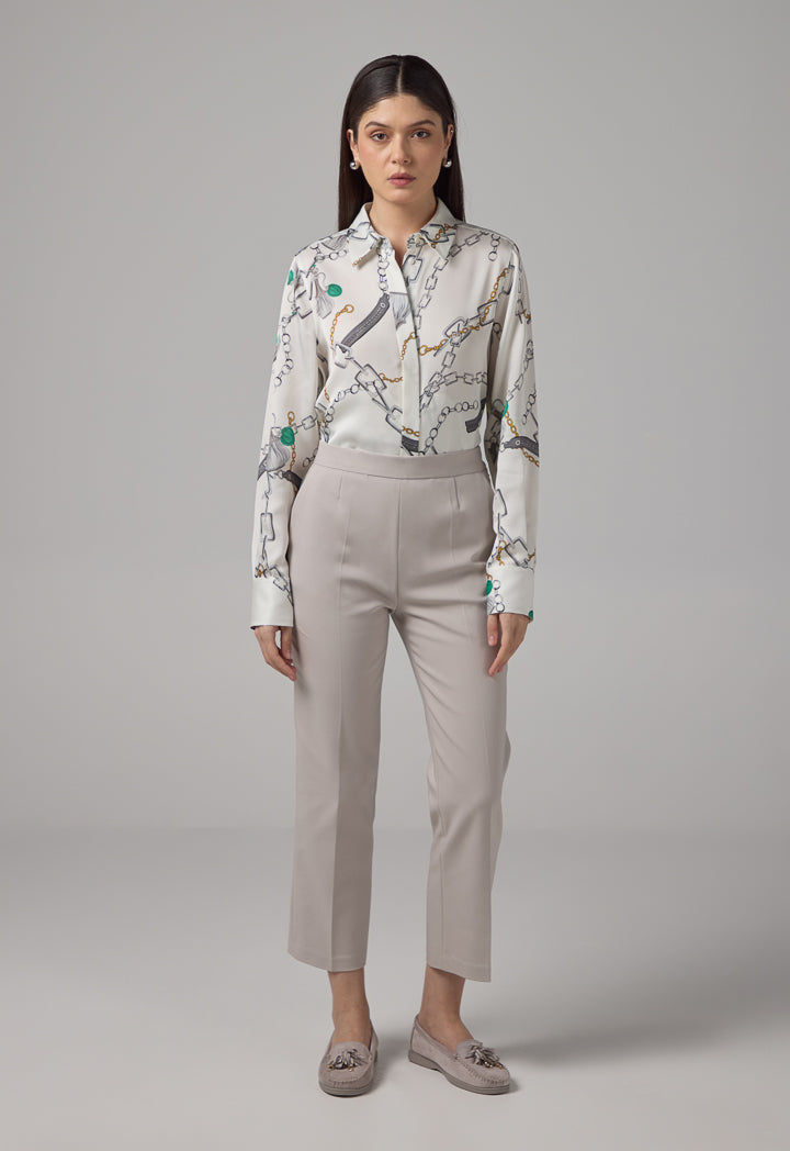 Choice Peg Leg Basic Trousers Grey