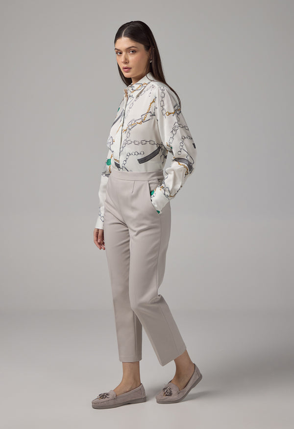 Choice Peg Leg Basic Trousers Grey