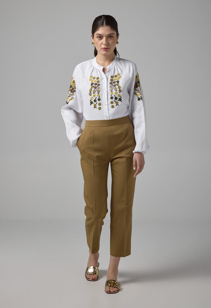 Choice Peg Leg Basic Trousers Khaki