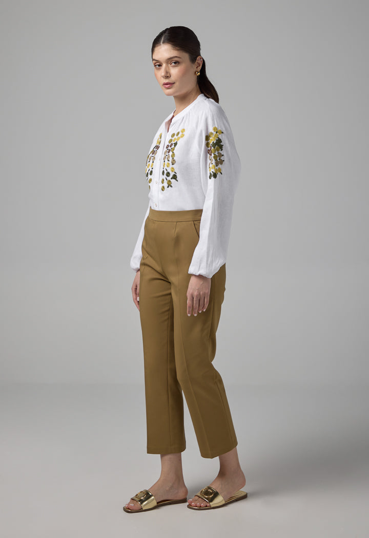 Choice Peg Leg Basic Trousers Khaki