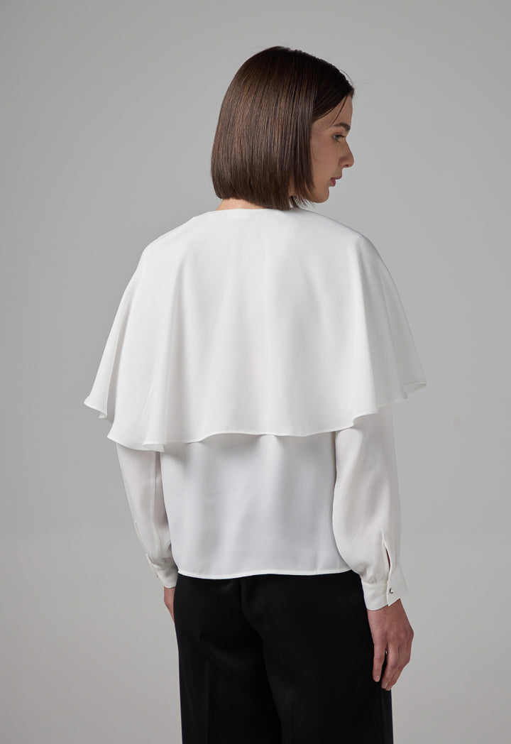Choice Solid Relaxed Fit Blouse Off White