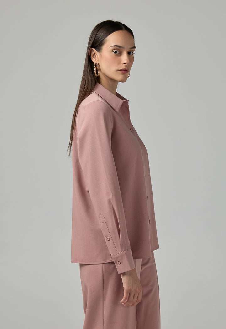 Choice Long Sleeves Basic Shirt Pink
